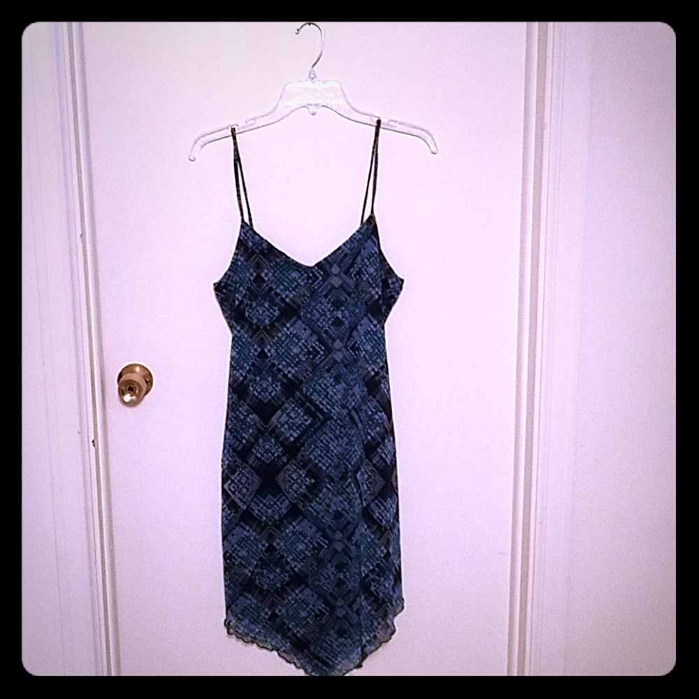 Stylish Dress - A slip dress with a sheer overlay